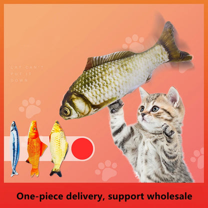 Soft Plush 3D Simulation Cat Toy Fish, Catnip Fish-Shaped