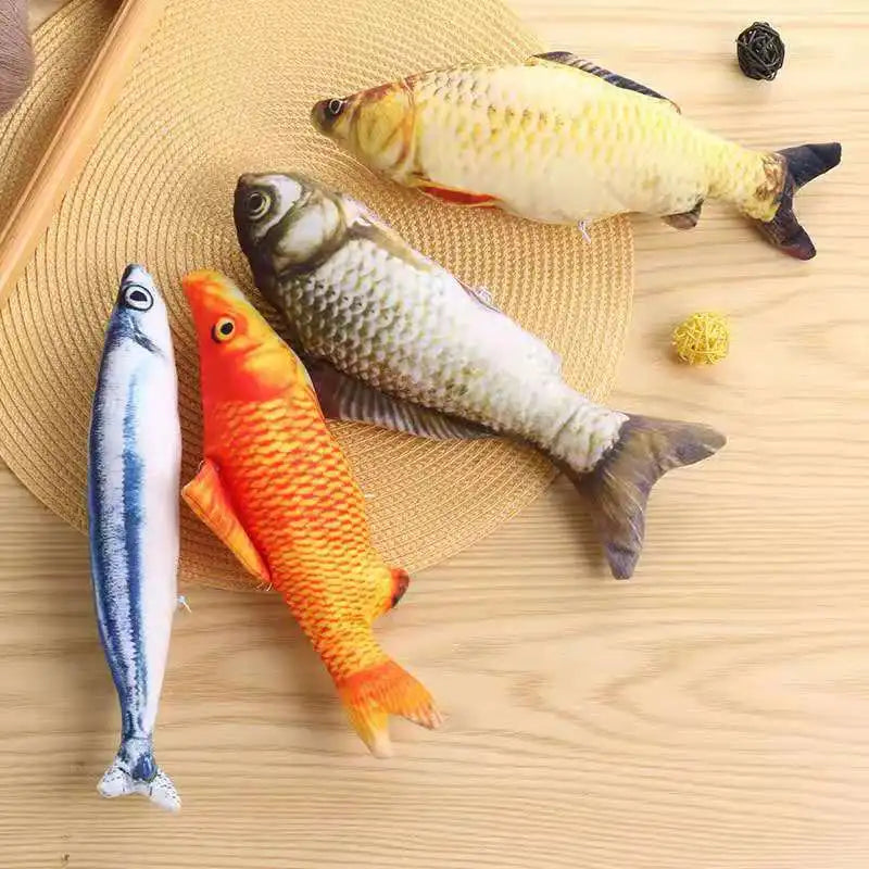 Soft Plush 3D Simulation Cat Toy Fish, Catnip Fish-Shaped